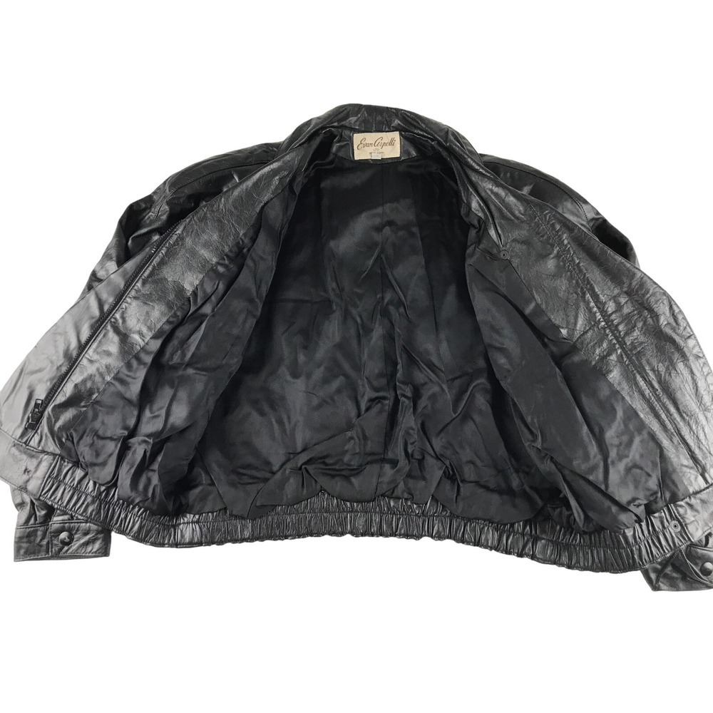 Evan Arpelli Womens Black Leather Long Sleeve Full Zip Motorcycle Jacket Size XS - Picture 4 of 13